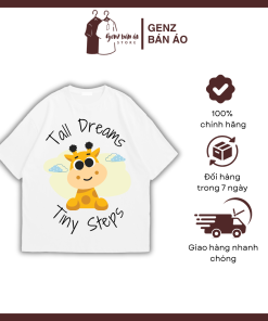 Áo thun hoạ tiết hưu cao cổ